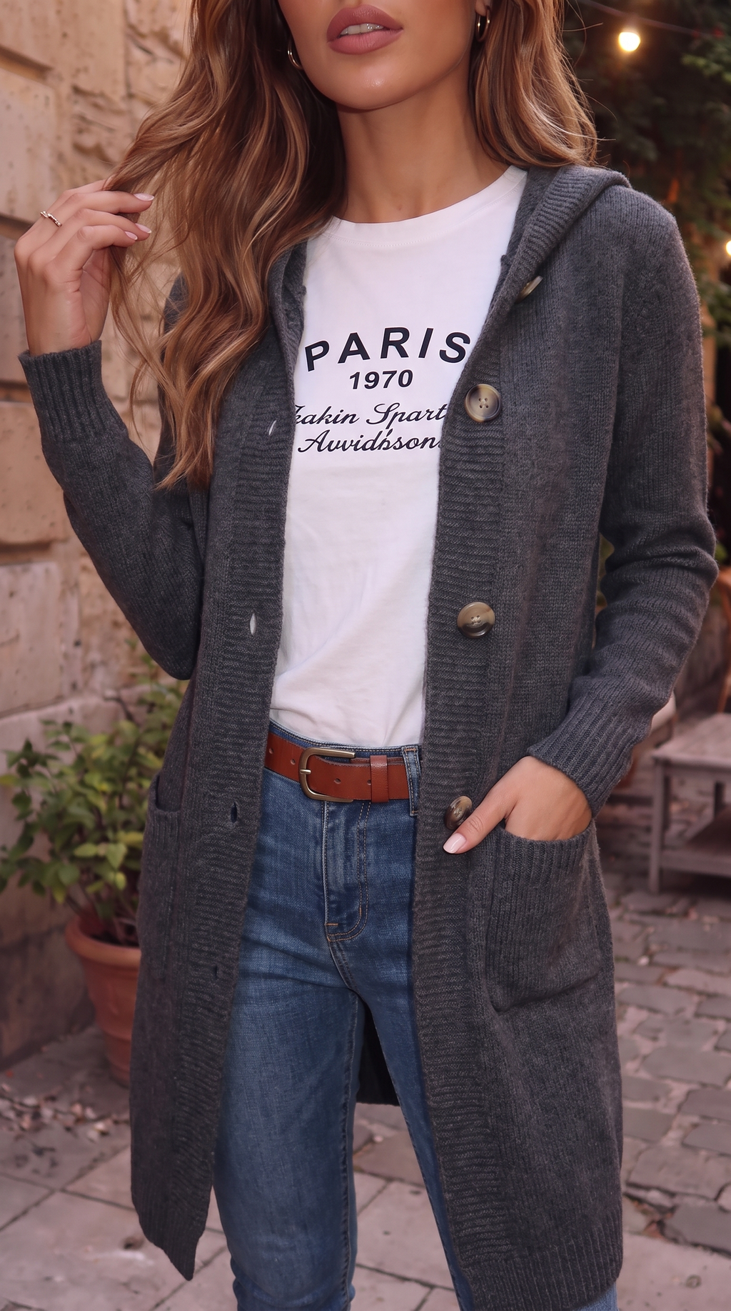 Aura | Chaqueta larga con capucha