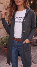 Aura | Chaqueta larga con capucha
