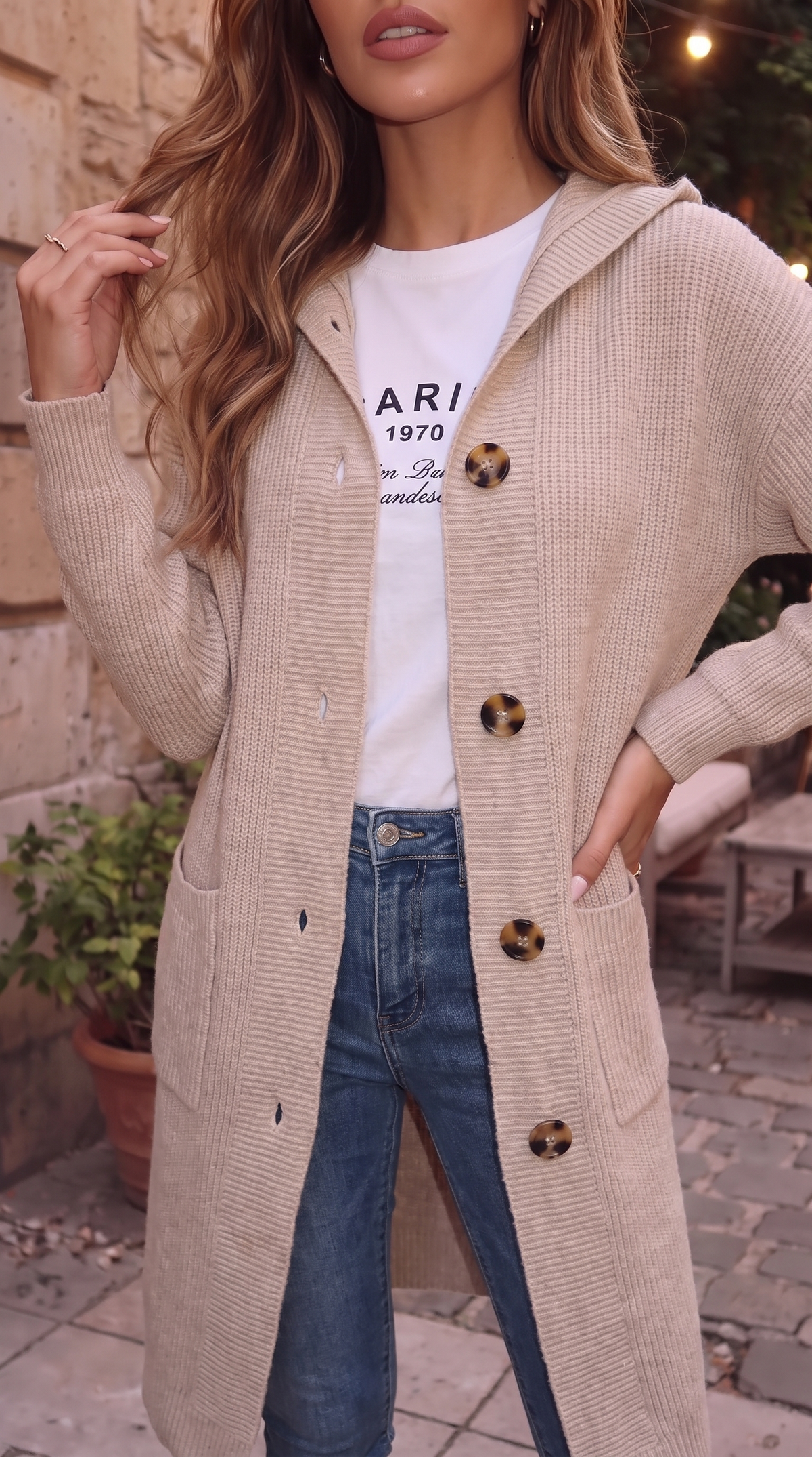 Aura | Chaqueta larga con capucha
