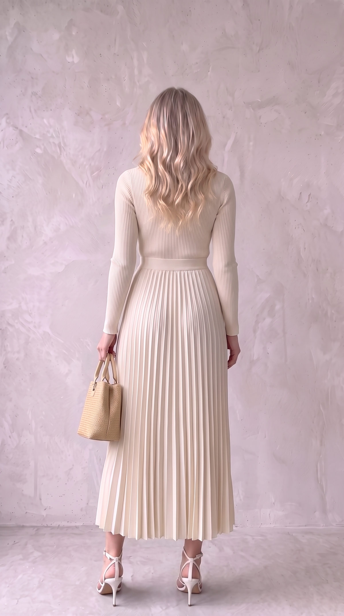 Aura | Vestido Midi Plisado