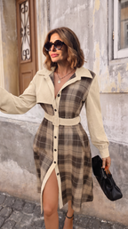 Siena | Vestido camisero de cuadros