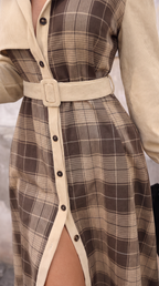 Siena | Vestido camisero de cuadros