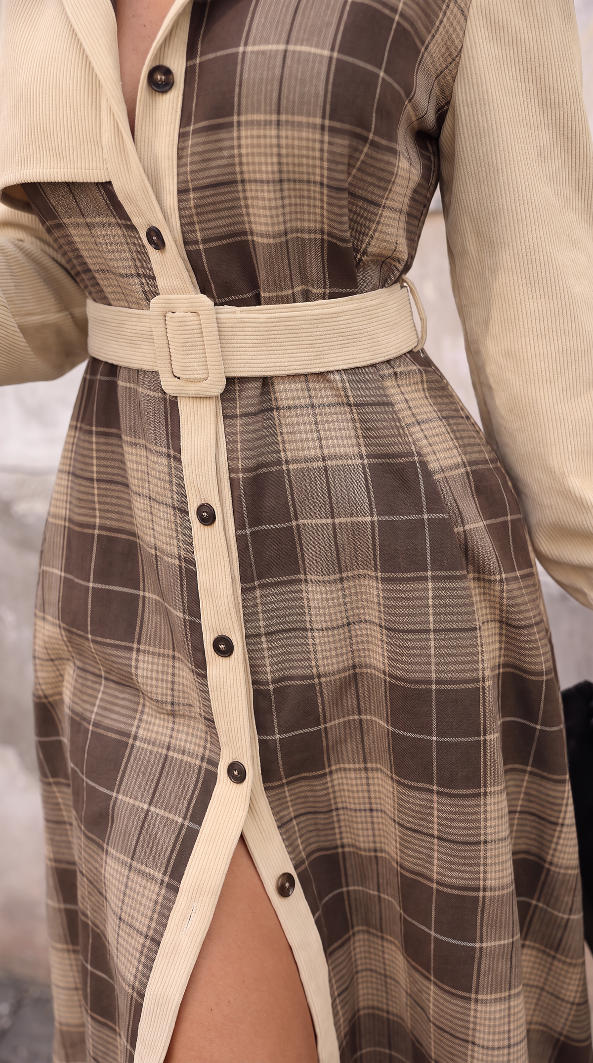 Siena | Vestido camisero de cuadros
