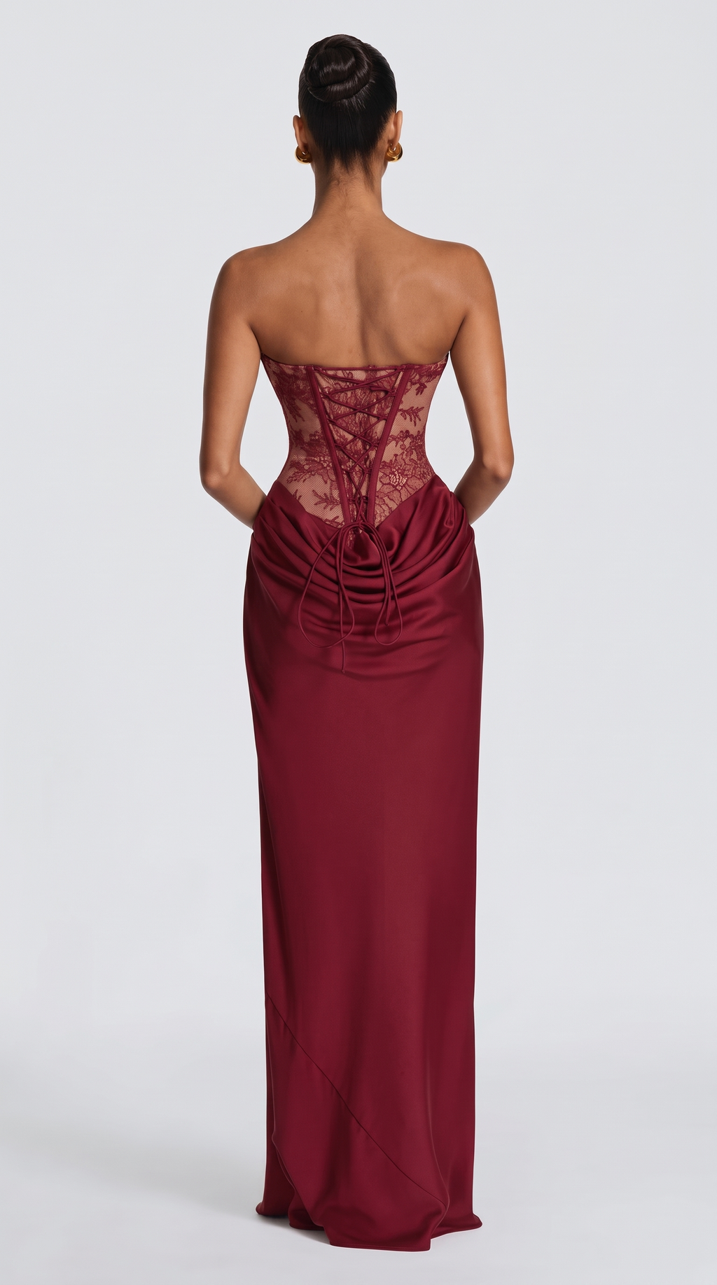 Aura | Vestido Largo Corsé Drapeado