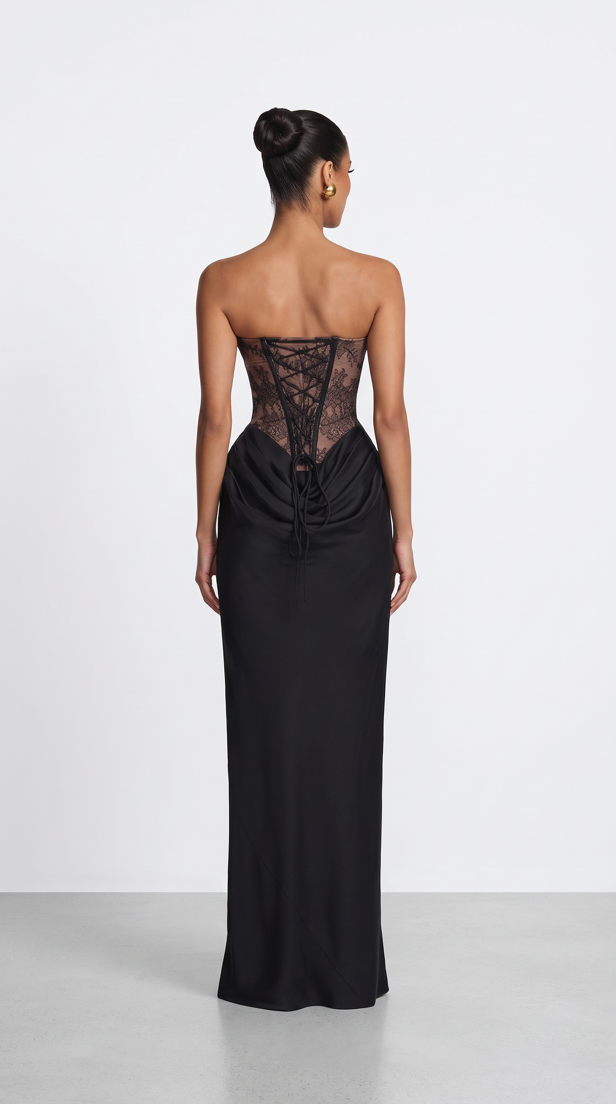 Aura | Vestido Largo Corsé Drapeado