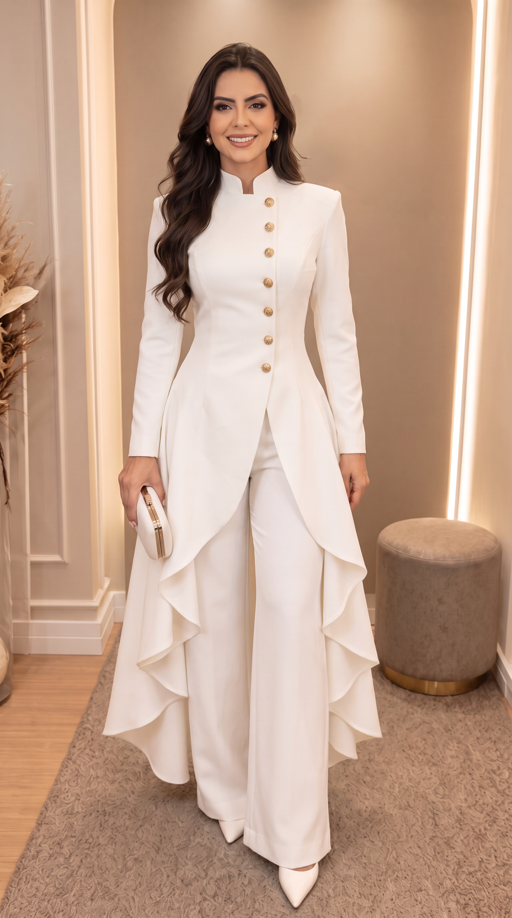 Alessia | Conjunto chaqueta larga y pantalón